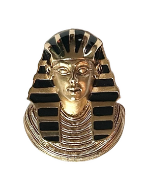 1970 Vintage Egyptian Revival Erwin Pearl Pharaoh King Tut Brooch Pendant Signed